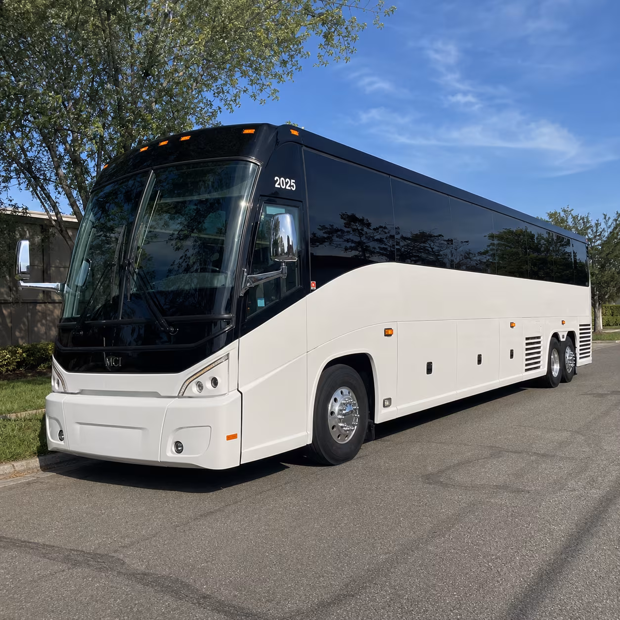 olathe charter bus rental exterior