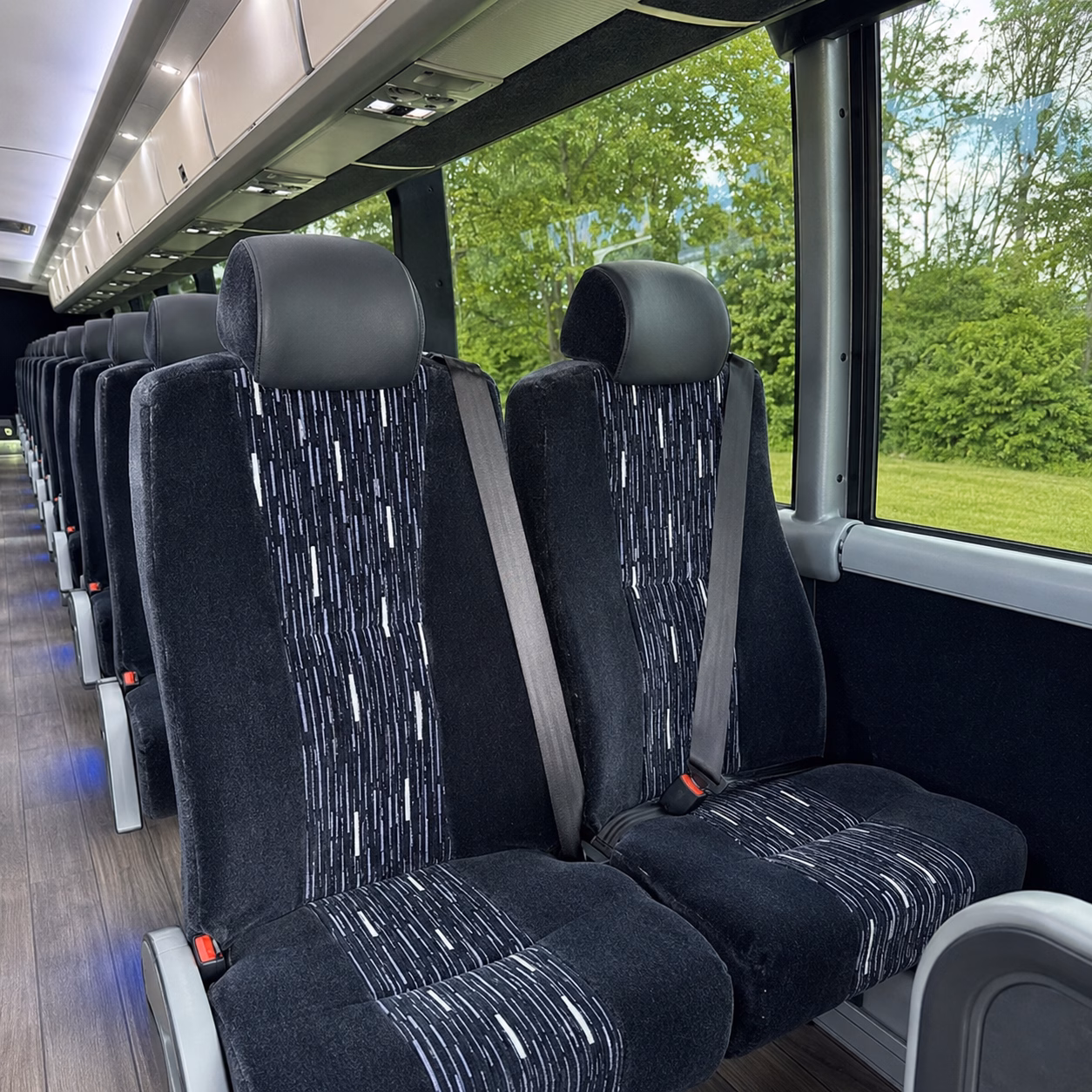 olathe charter bus rental interior