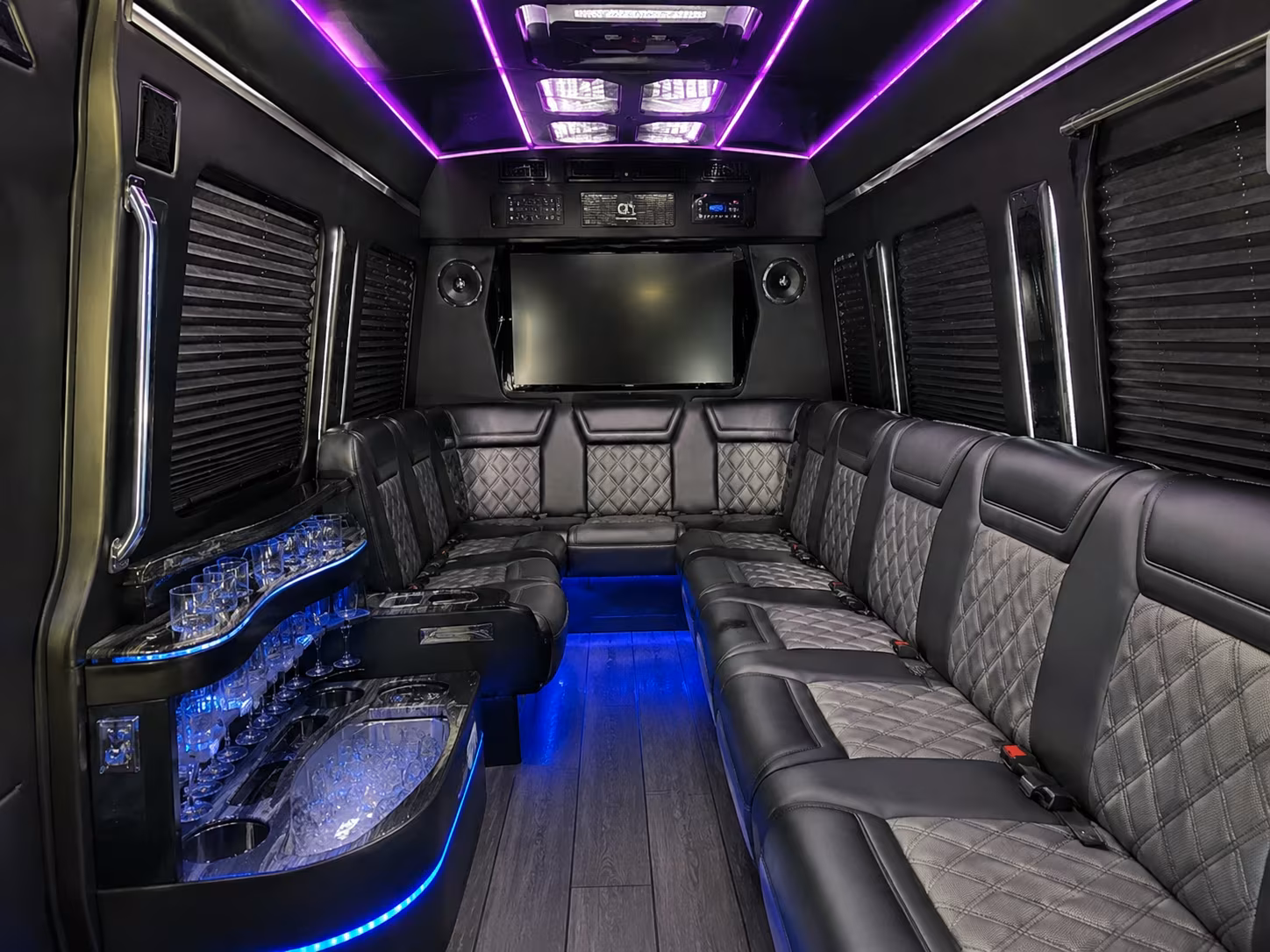 sprinter vans and limo buses for olathe south and olathe northwest prom couples